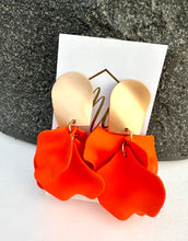 Gold Dangle Flower Petal Earring