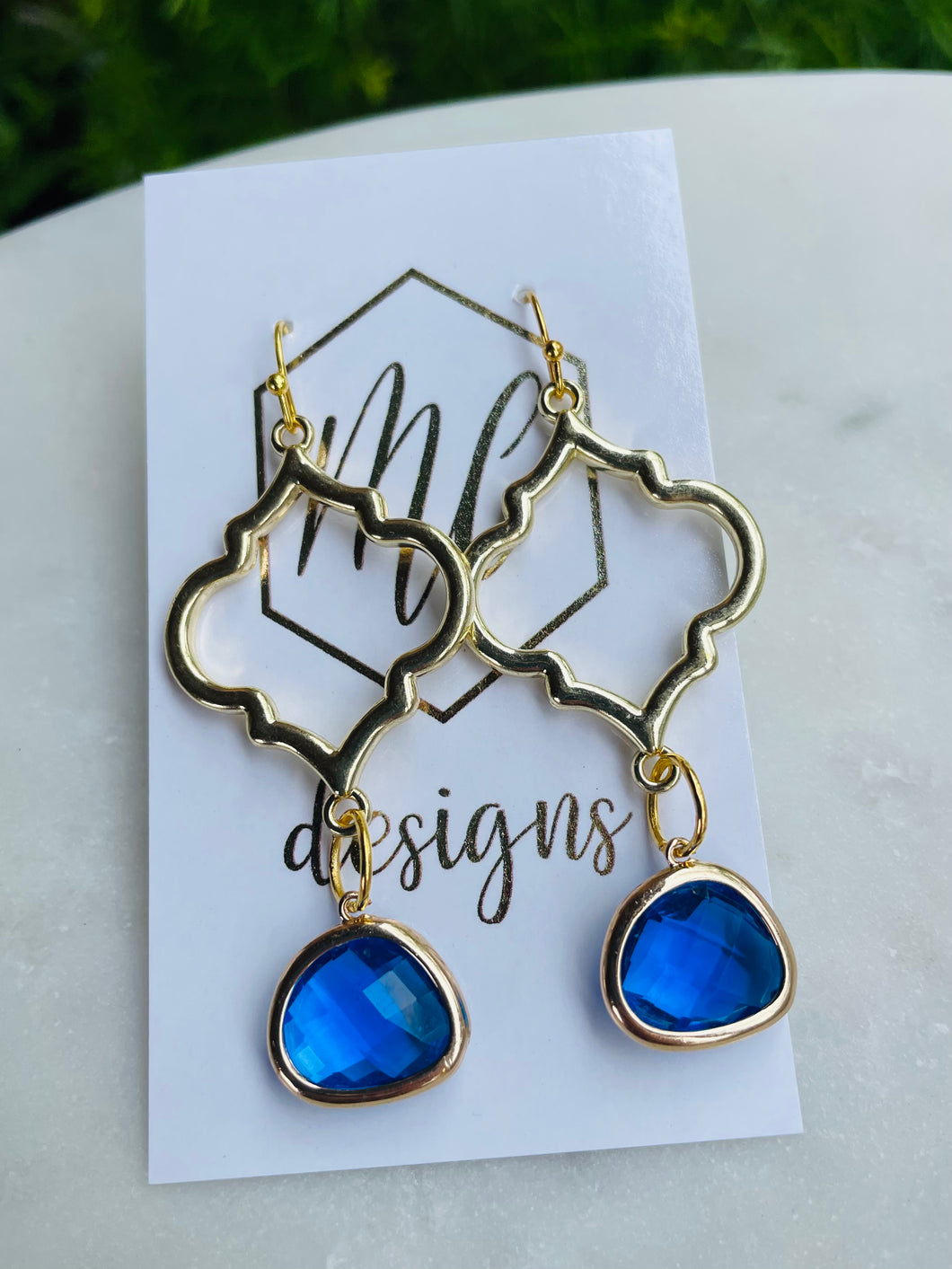 Colorful jeweled hoop dangle earrings