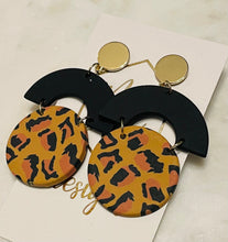 Leopard Clay Earrings