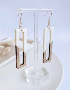 Wooden Acrylic Earrings