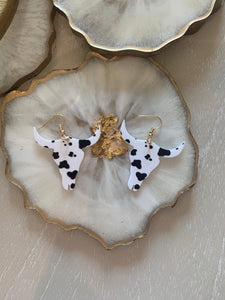 Bull Cow Western Earrings