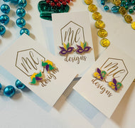 Mardi Gras Studs Earrings