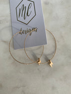 Lightning Bolt Hoops Gold