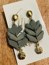 Textured Clay Leaf Earrings