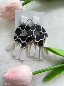 Assorted Black and White Clay Earrings