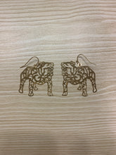 Bulldog Filigree Earrings Gold Silver