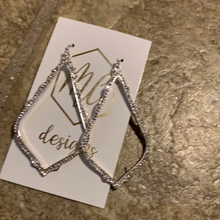 Large rhinestone teardrop earrings