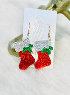 Stocking Christmas Earrings
