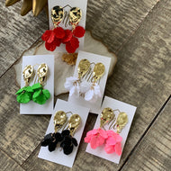 Matte Flower and Earrings