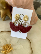 Textured Clay Earrings Gold Top