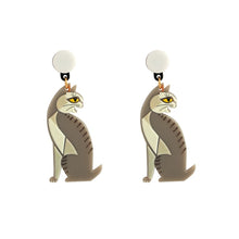 Fun Sitting Cat Acrylic Earrings