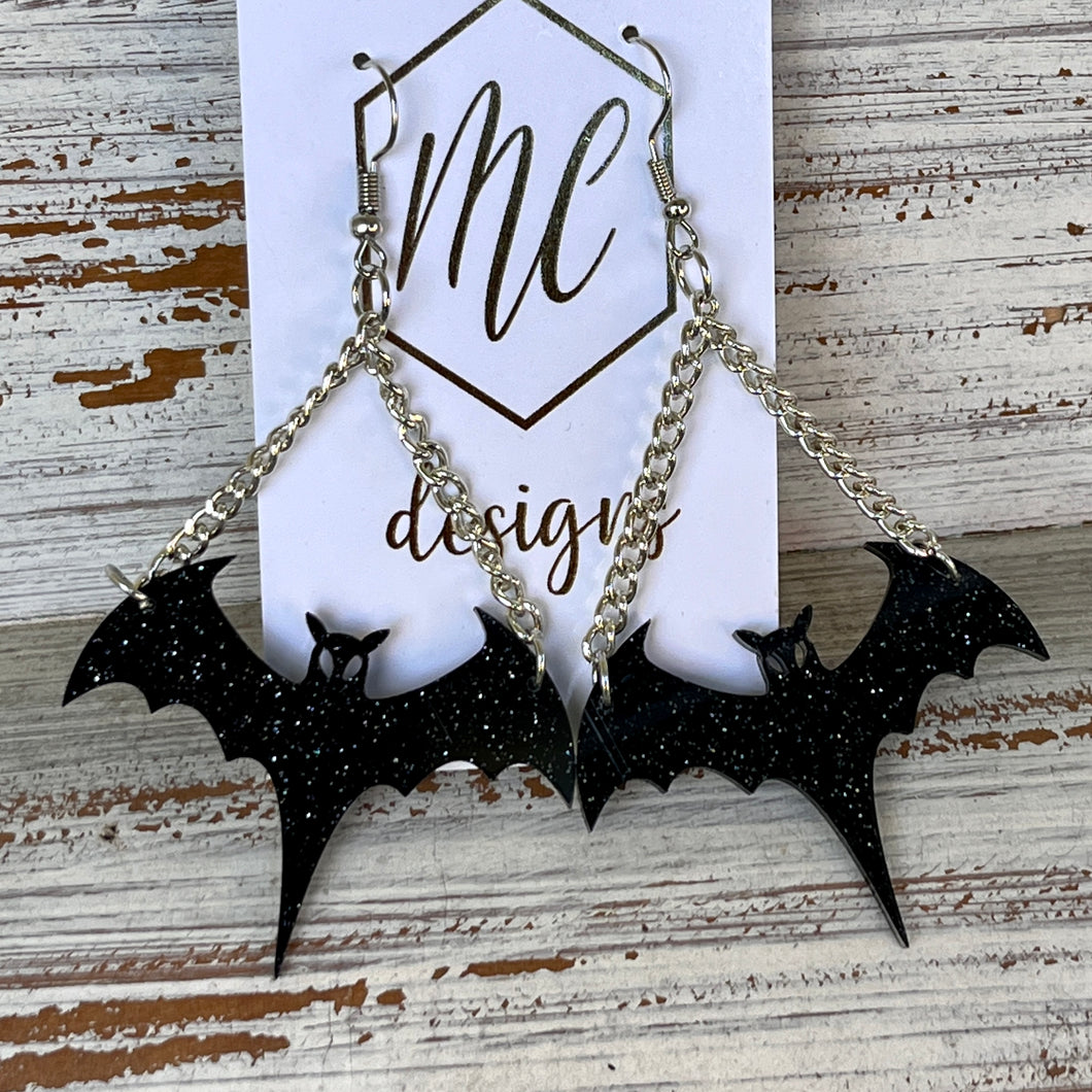 Acrylic Bat Earrings Halloween