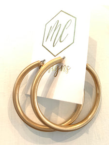 Large Round Matte Hoops