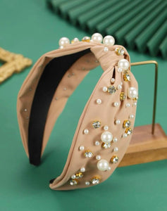 Jewel Pearl Knot Headbands