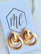 Multi Circle Matte OG Gold Earrings
