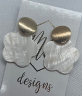 Pearl Flower shaped Earrings