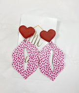 Heart Lips Valentines Earrings