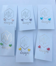Multicolor Heart Stud Earrings