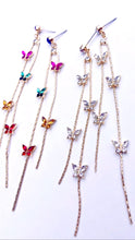 Butterfly Crystal Drop Earring-RW