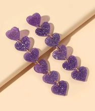 Tiered Heart Earrings
