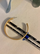 Large Flat Matte Hoop Earrings 50 mm