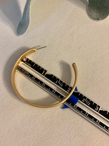Large Flat Matte Hoop Earrings 50 mm