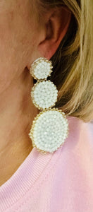 Circle Beaded Earrings 3 circles
