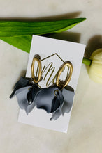 Small Petal open gold top Earrings