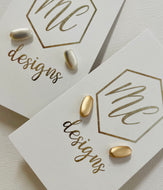 Oval Matte Studs Gold Silver