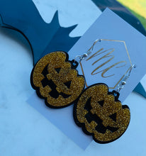 Glitter Pumpkin Halloween Acrylic Earrings Halloween