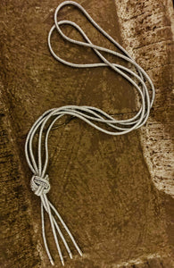 Double layer rope necklace with knot