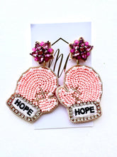 Breast Cancer Beaded Earrings