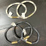 Leather Snakeskin Magnetic Bracelet
