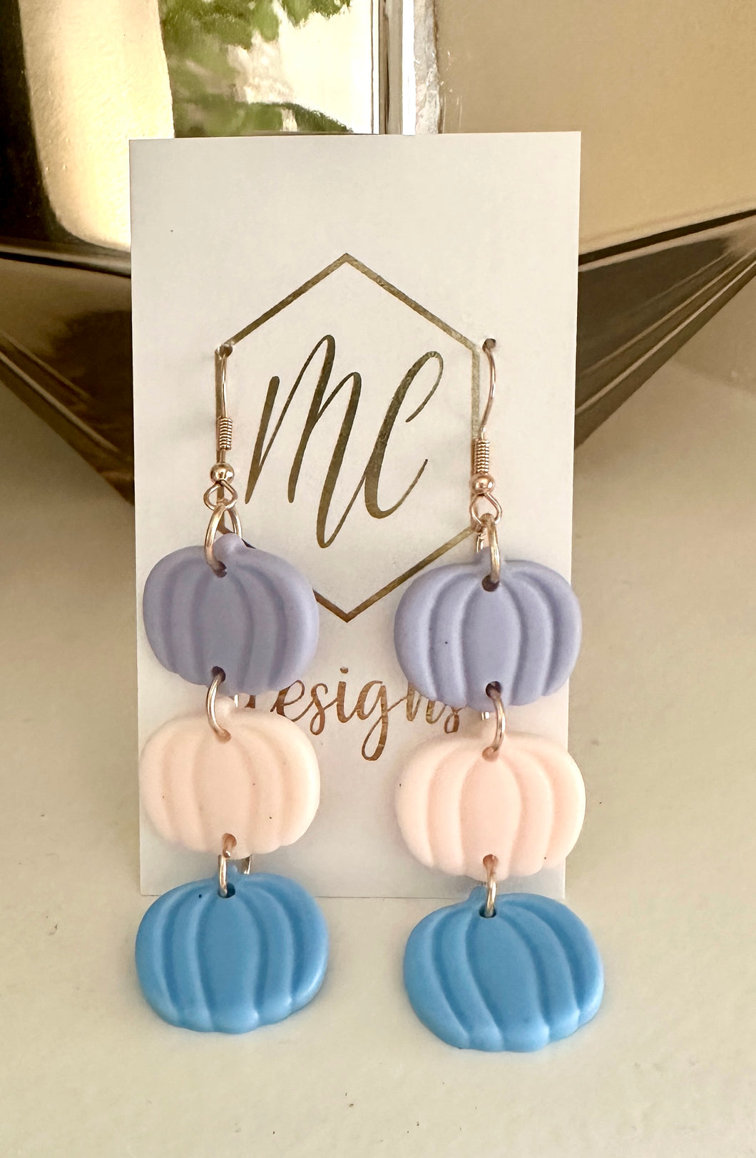 Triple Tiered Pumpkin Earring