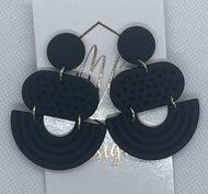 Geometric Black Acrylic Earrings