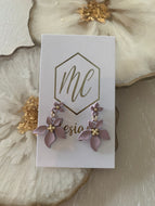 Purple Flower Earrings