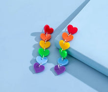 Tiered Heart Earrings