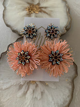 Rhinestone Statement Flower Earrings