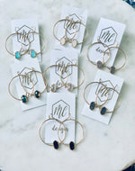 Gold Druzy circle earrings