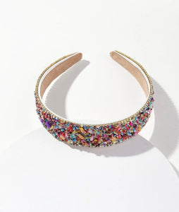 Crystalline Decor Flat Headband- all the Colors