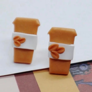 All About Clay Pumpkin Spice Stud Earrings