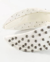 Leather Wide Knot Pearl Headbands