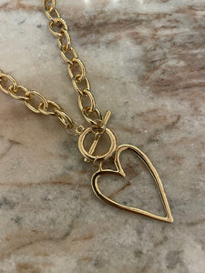 Chunky Chain Heart Necklace