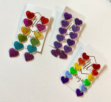 Tiered Heart Earrings