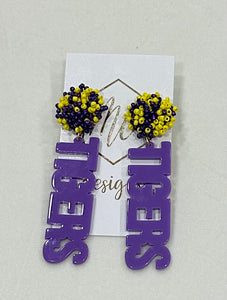 LSU Tiger Earrings