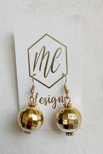Hanging Disco Ball Earrings