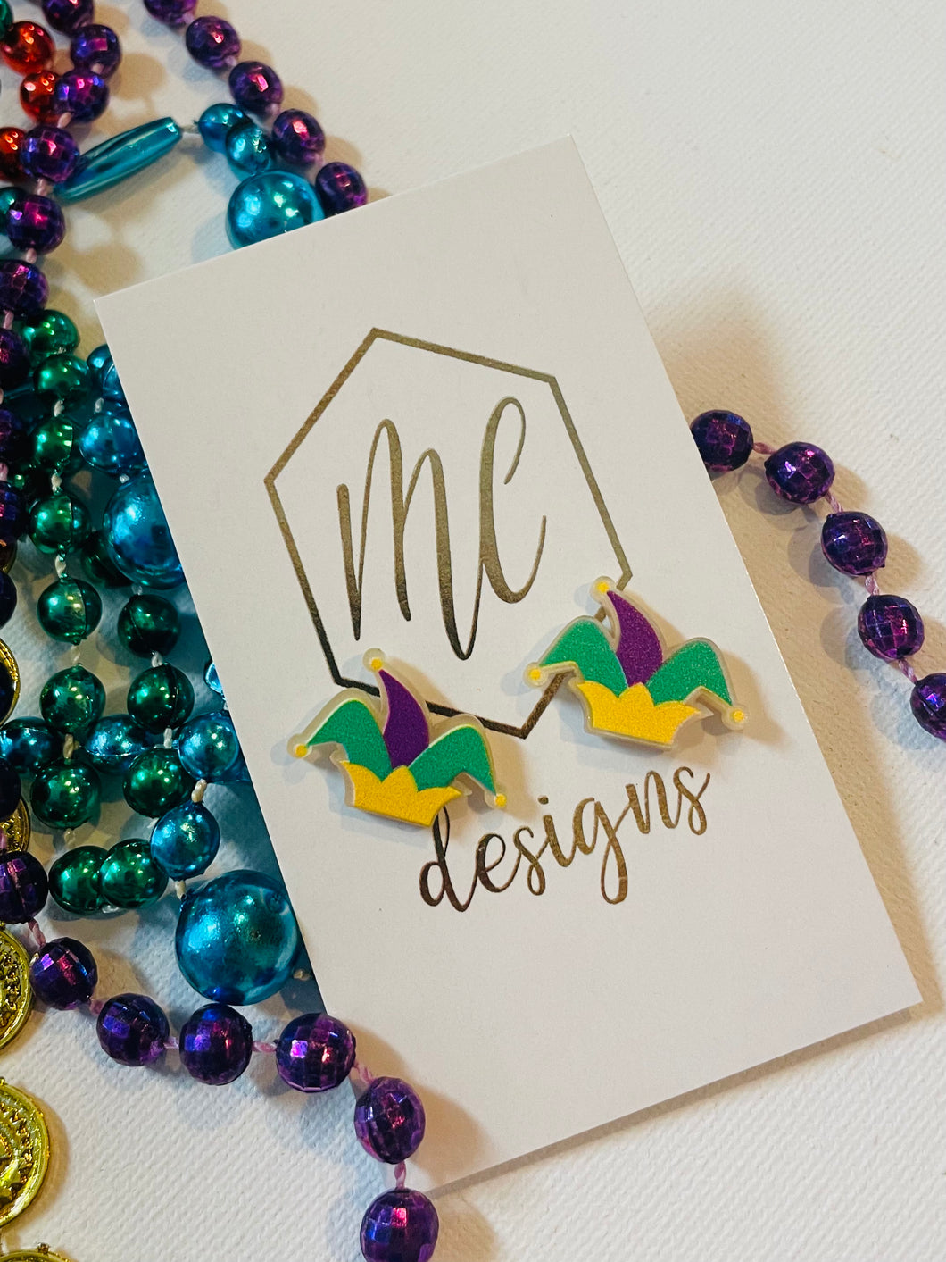 Mardi Gras Studs Earrings