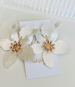 Large Flower Acrylic Earrings