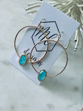Gold Druzy circle earrings