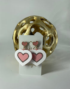 Heart Acrylic Earrings Valentines